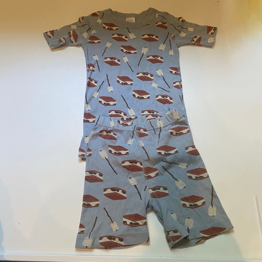 Hanna Andersson Organic Cotton Blue S’mores Short Sleeve PJs Pajamas